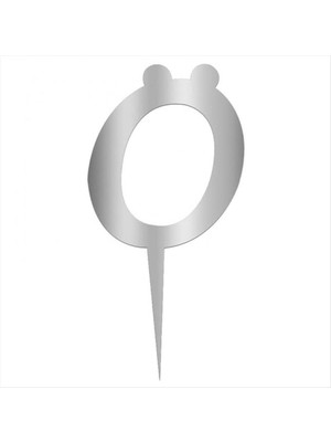 Tkçbj Gümüş Renkli Harf Pasta ve Kek Pleksi Tkçbj