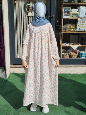 Nurul Kisve Hac Umre ve Günlük Müslin Çocuk Tesettür Elbisesi