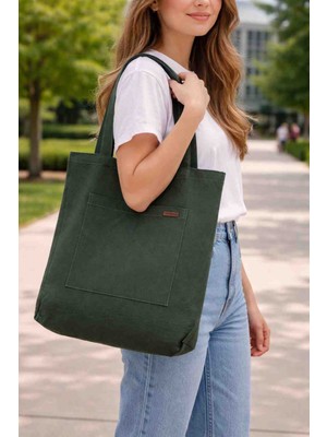 Dery Collection Askılı cepli omuz çantası kanvas kumaş