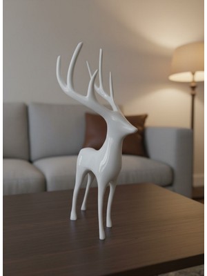 Zero Land Snmswrld Geyik Figürü Beyaz