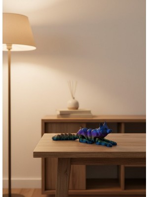 Zero Land Snmswrld Rainbow Hareketli Kurt Masa Dekoru Esnek Eklem Yapılı