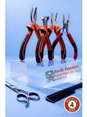 Yaman Market 4'LÜ Profesyonel Kuaför Saç Kaynak Pense Seti (Hassas Işçilik Kiti)  - KB002H-6HDGM4