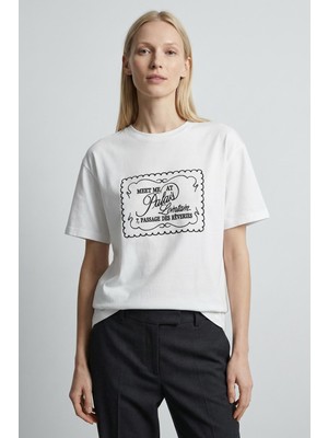 Rays 7879 Nakışlı Tişört Ekru