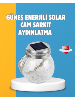 Zero Land Snmswrld Suya Dalı Güneş Enerjili Cam Şişe Sarkıt Lamba