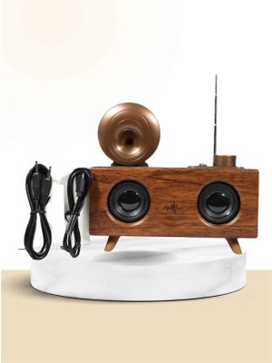 İlk El Grup Ieg™ Nostaljik Radyo Bluetooth Bağlantılı Şarjlı Yüksek Ses Kaliteli
