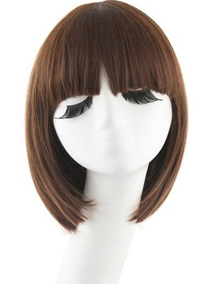 İlk El Grup Ieg™ Kahverengi Küt Peruk Saç