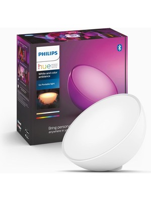 Hype Store Hue Go V2 Taşınabilir Akıllı LED Masa Lambası, Bluetooth Özellikli, Beyaz ve Renkli