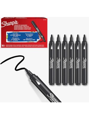 Hype Store Sharpıe Akrilik Markör, Yuvarlak Uç, Siyah