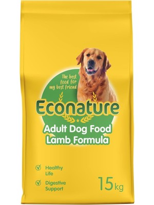 Hype Store Econature Sarı Ambalaj Kuzulu Yetişkin Köpek Maması 15KG