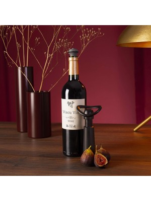 Hype Store Vacu Vin Şarap Pompası Concerto 3 Tıkaçlı, Plastik, Siyah, Standart 9876606