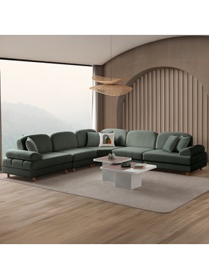 Eymense Aries Modüler Köşe Koltuk Takımı L Yeşil