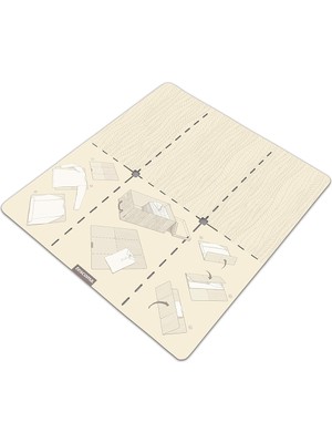 Hype Store Tescoma Giysi Klasörü, Büyük, Krem, 64,5 x 68 cm