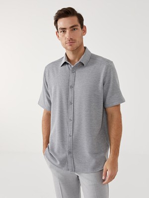 Lc Waikiki Yeni Sezon Regular Fit Kısa Kollu Erkek Dokulu Gömlek