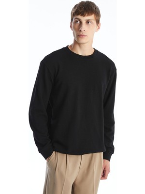 Lc Waikiki Yeni Sezon Bisiklet Yaka Uzun Kollu Erkek Dokulu Sweatshirt