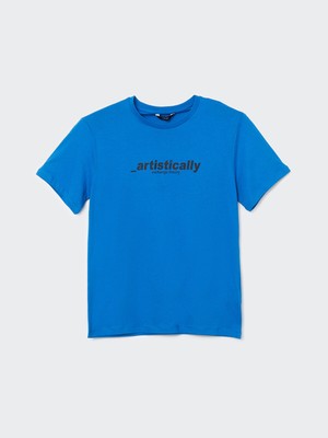 Lc Waikiki Yeni Sezon Bisiklet Yaka Kısa Kollu Baskılı Penye Erkek Tişört