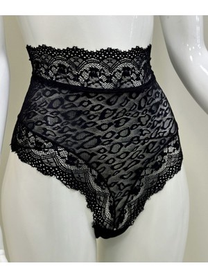 İlk El Grup Ieg™ Siyah Dantelli Yüksek Bel Külot VENÜS-K1013