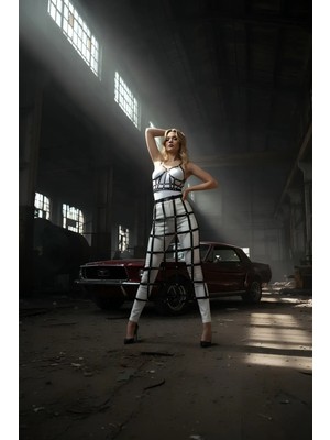 İlk El Grup Ieg™ Siyah Etek Kafes Detaylı Etek Midi Boy Deri Etek - BRF1013