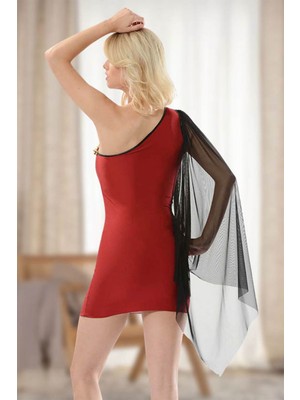 İlk El Grup Ieg™ Bordo Lcralı Kumaş Dantelli Gecelik - 215