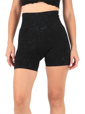 Doremi Kadın Siyah Seamless Normal Bel Kısa Tayt Esnek Yapısıyla Konforlu Kullanım Sunar