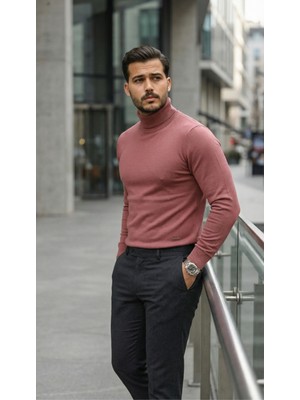 İlk El Grup Ieg™ Erkek Boğazlı Yaka Uzun Kollu Triko