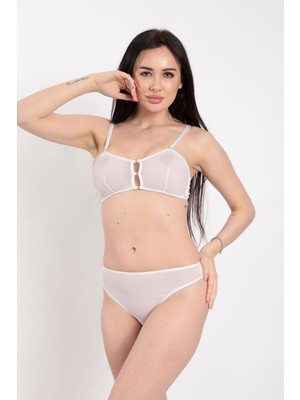 İlk El Grup Ieg™ Beyaz Tül Sütyen Takım - 881