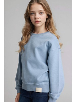 DeFacto Relax Fit Baskılı Sweatshırt Kız Çocuk E6842A826SP
