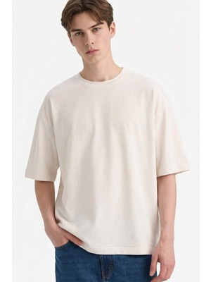 DeFacto %100 Pamuk Nefes Alabilen Loose Fit Tişört F8674AX26SP