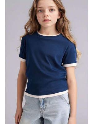 DeFacto Slim Fit Ribana Tişört Kız Çocuk G0932A826SM