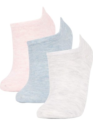 DeFacto Kadın Basıc Düz 3lü Pamuklu Sneaker ÇORAP Z7568AZNS