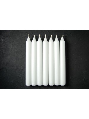 Hype Store Orret Home 40 Adet 10 cm Beyaz Mum, Bakkal Mumu, Uzun Yanma Süresi, Düğünler ve Özel Günler Için Ide