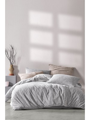 Barine Marble Degrade Desenli Nevresim Antrasit