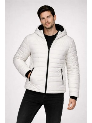 İlk El Grup Ieg™ Erkek Şişme Kapüşonlu Fermuarlı Mont Su Itici Kapitone Astarlı Kumaş Cepli Kışlık R