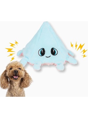 Hype Store Proud Wave Ahtapot Köpek Oyuncağı Peluş Zilli Vikvikli Çift Taraflı Çekiştirme Oyuncağı (Pembe-Bebek