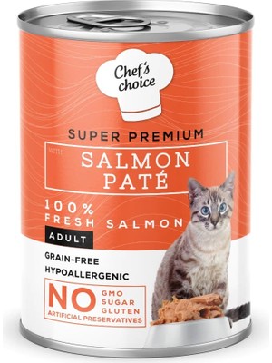 Hype Store Chef's Choice Yetişkin Kediler Için, Tahılsız, Hipoalerjenik, Somon Balıklı Ezme, 400 G x 12 Adet