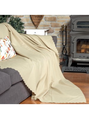 Hype Store Latuda Home Mikrofiber Fitilli Minimalist Koltuk Örtüsü - 175X215 Cm, Çift Taraflı, Kaymaz, Terletme