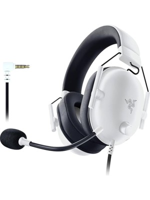Hype Store Blackshark V2 x - Beyaz Premium Espor Oyun Kulaklığı (50MM Sürücülü Kablolu Kulaklık, Pc, Mac, Ps4,