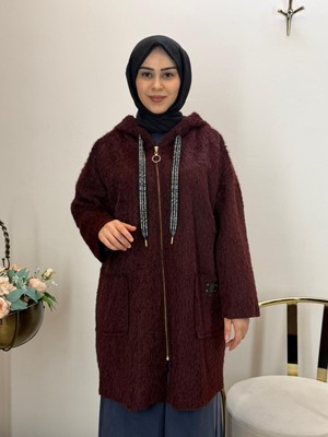 JOOQSTORE Peluş Fermuarlı Kaban