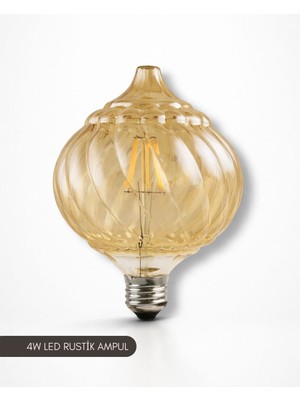 Ack AB59-00420 4W LED Rustik Ampul 2200K Sarı E27 G125