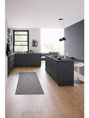 T Designo Stella Mutfak Adası Alt Modül 120 cm Antrasit - Antrasit Tezgah Dahil