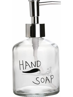 Hype Store Cam Sıvı Sabunluk,el Sabunu Yazılı 300ML 7,6X15,5CM