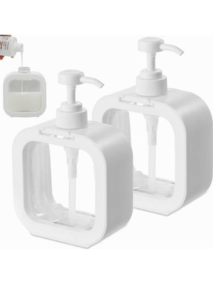 Hype Store Plastik Sıvı Sabunluk, Beyaz Renk, 500 ml (2)