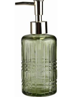 Hype Store Cam Sıvı Sabunluk,yıldız Desenli Yeşil 300ML 6,8X17,6CM