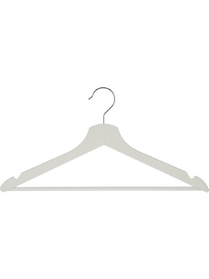 Hype Store "bumerang" Ahşap Elbise Askısı, 8’li Paket, Masif Ahşap, Beyaz