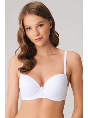 İlk El Grup Ieg™ Balenli Destekli Dolgulu Askıları Çıkabilen Günlük T-Shirt Sütyeni