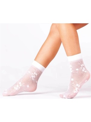 İlk El Grup Ieg™ Daymod Kadın Desenli Soket Beyaz