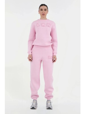 Lrn Oversize Eşofman Üstü - Pembe
