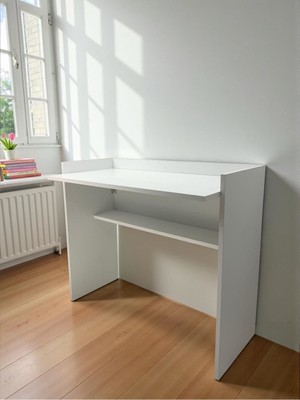 Mobilyacın Çalışma Masası Bilgisayar Masası Ofis Ders Yemek Masası Beyaz Suntalam
