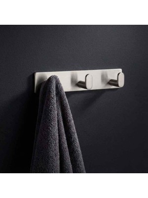 System 2327 Saten Renk 3lü Yapışkanlı Askı (AS2327 0185 Nb-Nbm)