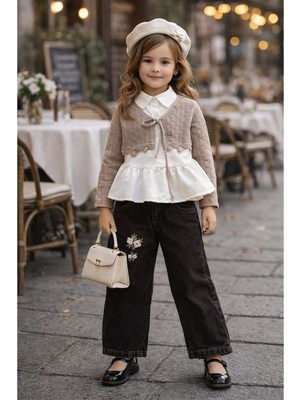 Gültekin Bebe Miss Elitte Triko Ceketli 3 Lü Kız Takım 9-24 Aylık -446834795 - Kahverengi