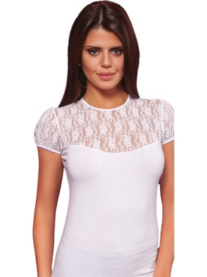 İlk El Grup Ieg™ 8017 Bayan Bisiklet Yaka Kısa Kol Elastane